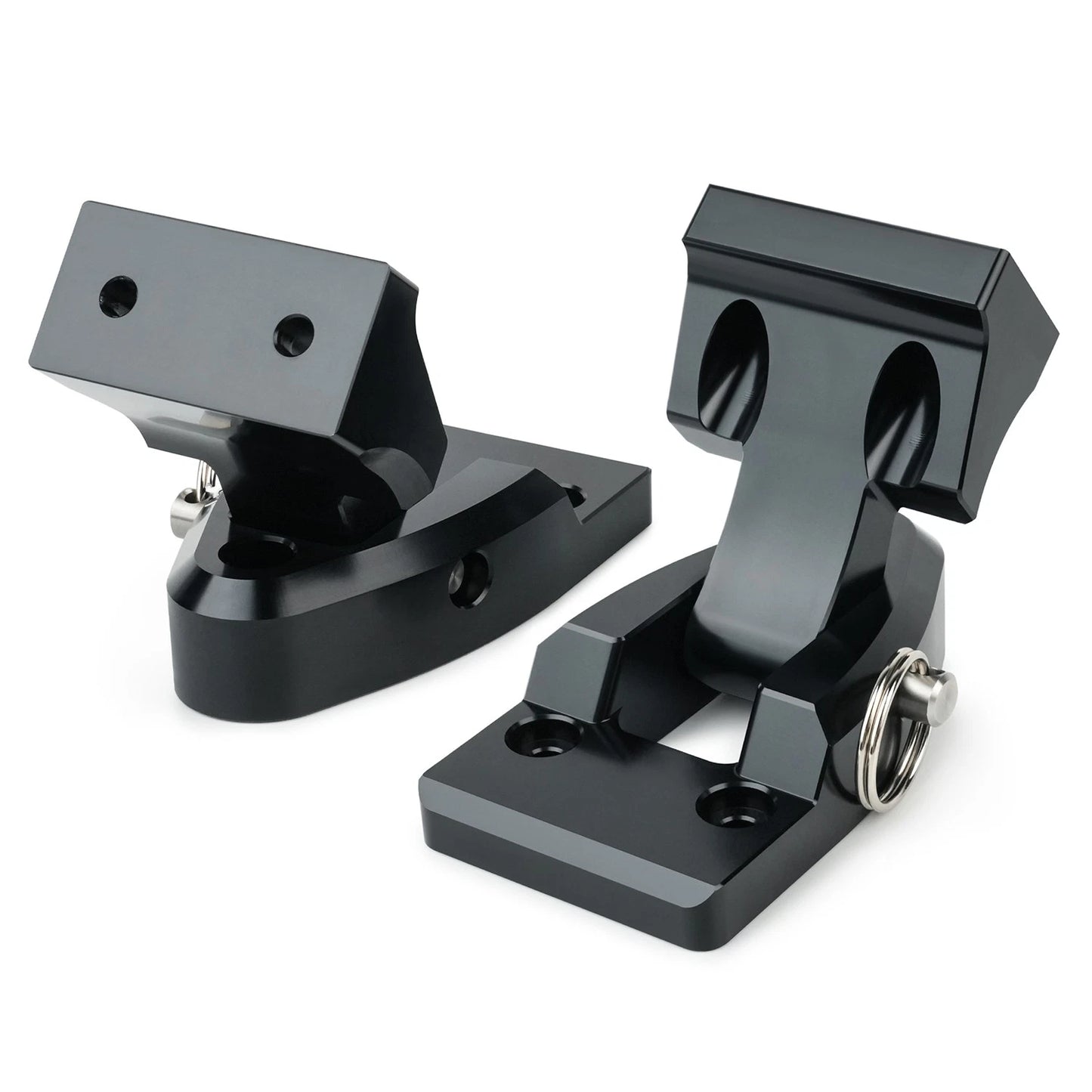 2Pcs Aluminum Seat Hinge For Kawasaki 650 SC Super Chicken Black