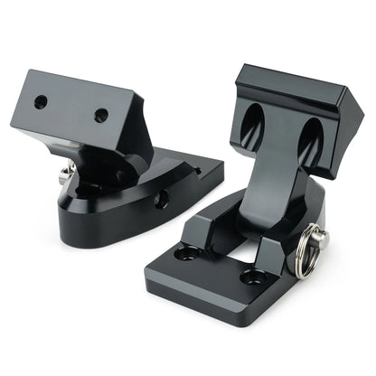 2Pcs Aluminum Seat Hinge For Kawasaki 650 SC Super Chicken Black