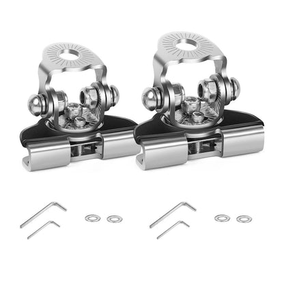 2PCS LED Light Bar Mounting Bracket Pillar Hood 304 Stainless Steel Adjustable