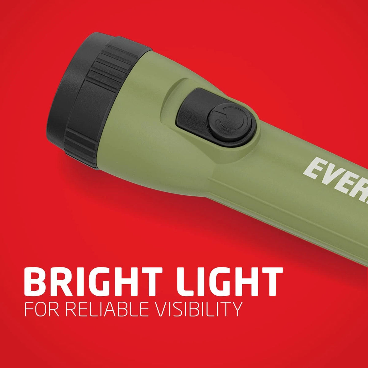 Eveready LED Flashlight (8-Pack) Bright Reliable 8 Pack, Forest Green/Black