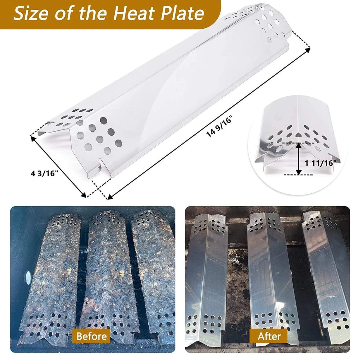 Grill Replacement Parts for Nexgrill 4 Burner 4 Stainless Steel