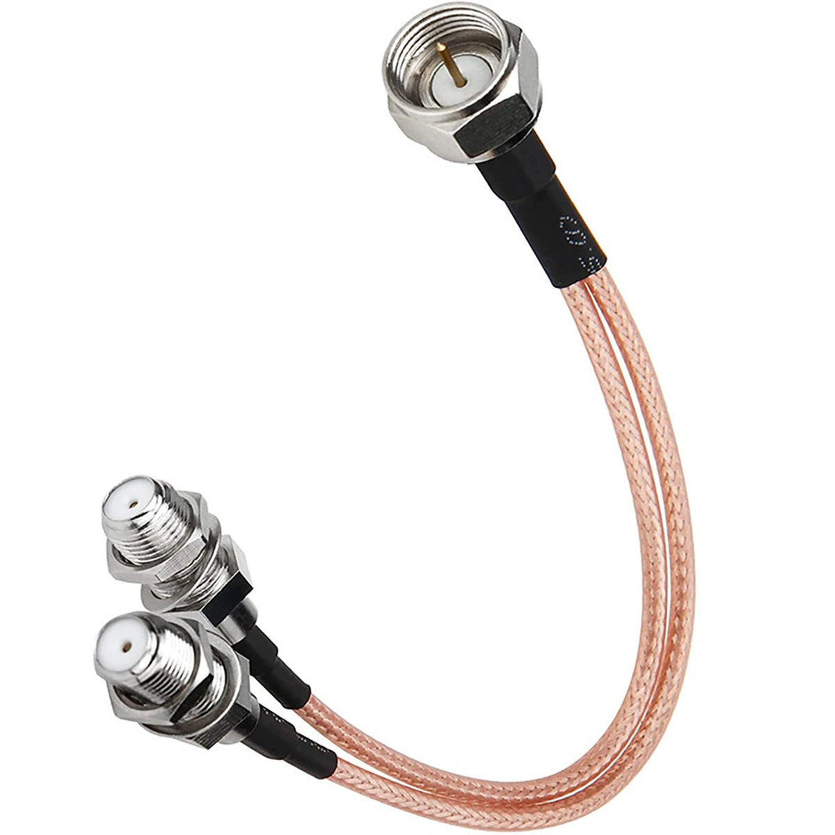 1*50 ohm F Type Coax Cable Splitter To F Dual Female 3 Way RG316 Coaxial Cable