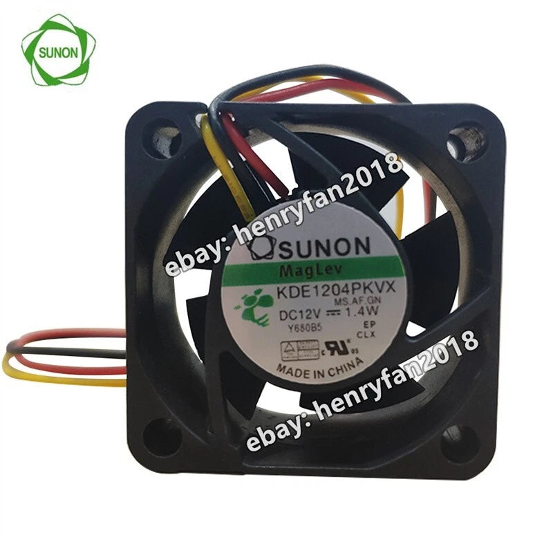 SUNON Fan KDE1204PKVX Axial Fan DC 12V 1.4W 40*40*20mm 3-Pin Slient Cooling Fan