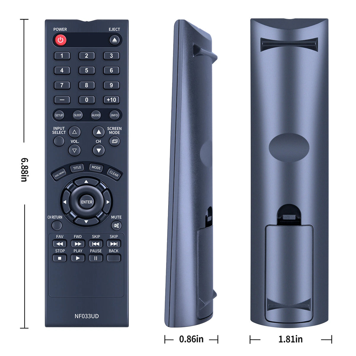 NF033UD Remote Control For Sylvania TV LD195SSX LD190SS1 LD190SS2 LD320SS1
