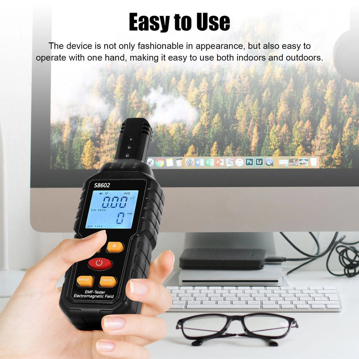 Electric Radiation Detector Electromagnetic Digital LCD EMF Meter