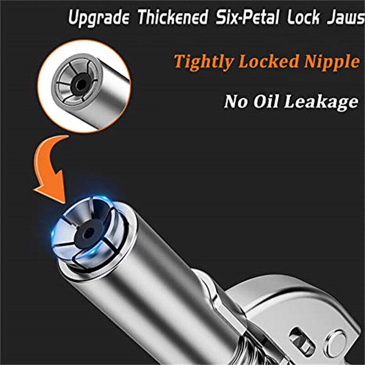 2PCS  High-Pressure Quick Release Lock Oil Injection Nozzles 1/8" NPT Adapter