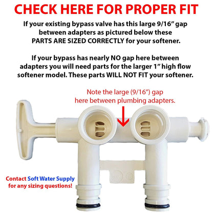 7280203 - Water Softener Installation Adapter Kit with (2) 1.25 inches, White