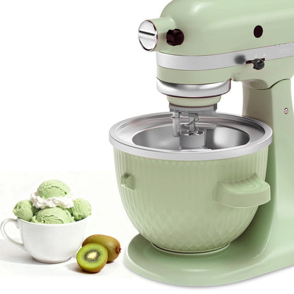 Ice Cream Maker Attachment for KitchenAid Stand Mixer, Light Green