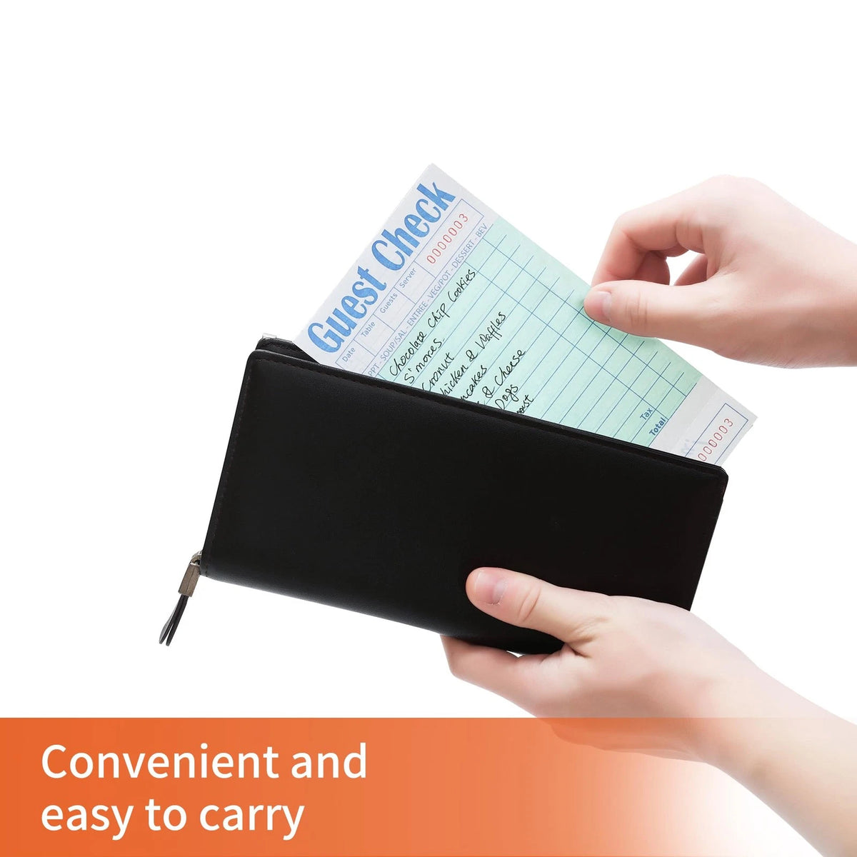 ZPARIK 24 Pack Guest Checks Books for Servers Server Note Pads, 24pcs, Green