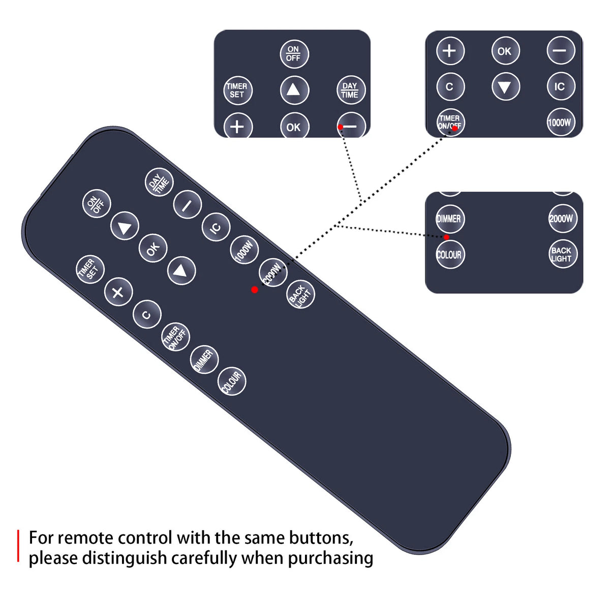 Replacement Remote Control For Blyss fire NDY19MAE