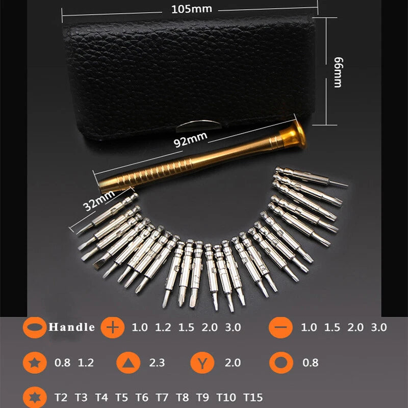 Drone Repair Screwdriver Tool Kit 25 IN 1 Set for DJI Phone RC Car Toy PC Laptop