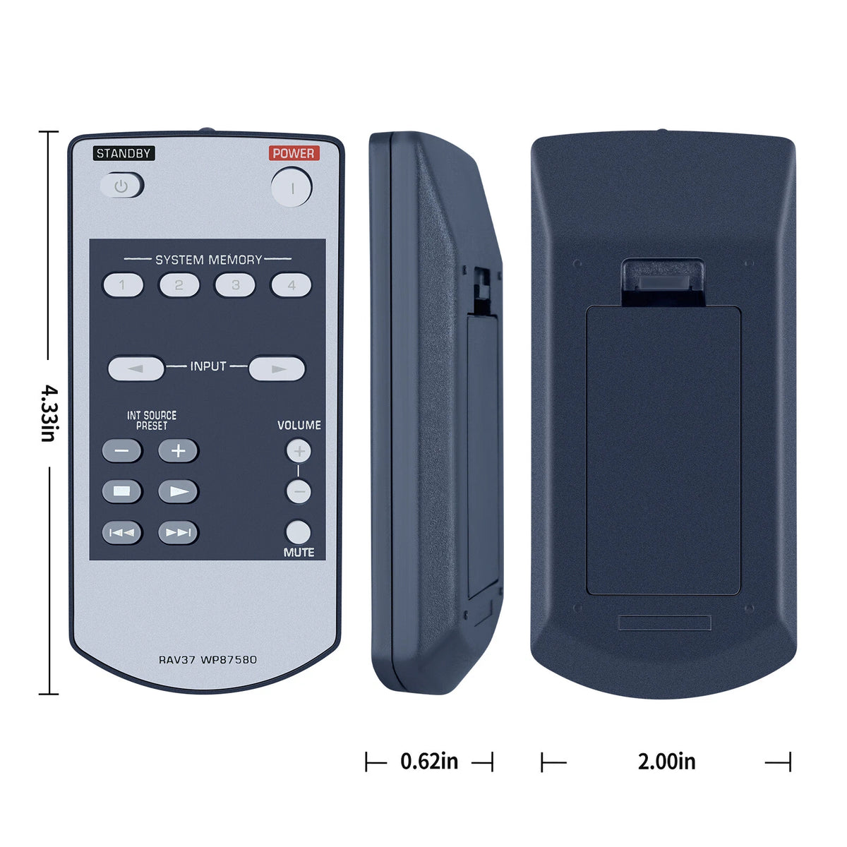RAV37 WP87580 Remote Control For Yamaha Audio Receiver HTR-6290 RX-V1900
