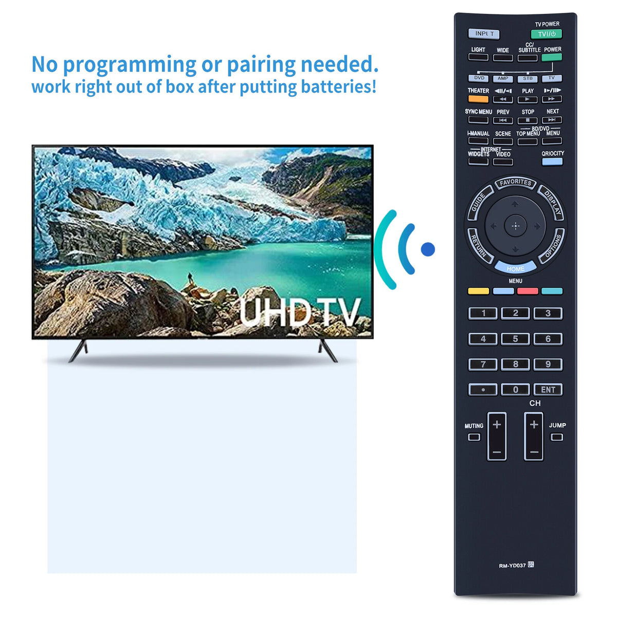 RM-YD037 Remote Control For Sony LED TV KDL-52NX800 KDL-60NX800 KDL-46NX800