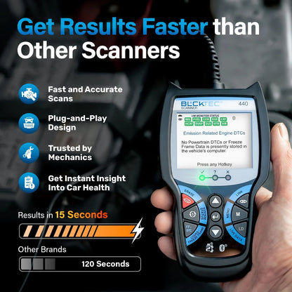 BLCKTEC 440 Bluetooth OBD2 Scanner Diagnostic Tool - Car Code Reader Black