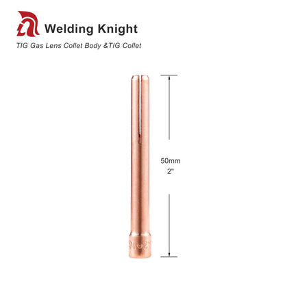 Welding Knight TIG Gas Lens Collet Body 45V27 & 10N25 (1/8") 7-pk