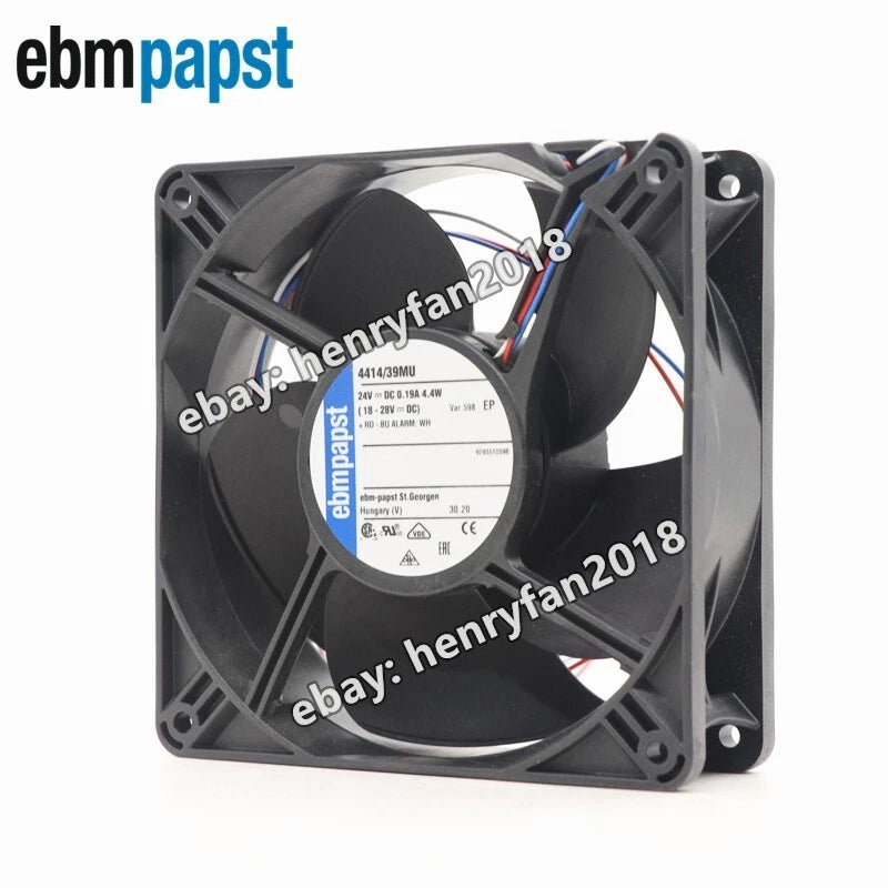 Ebmpapst 4414/39MU Axial Fan 24VDC 4.4W 0.19A 120*120*38MM 3-Wire Cooling Fan