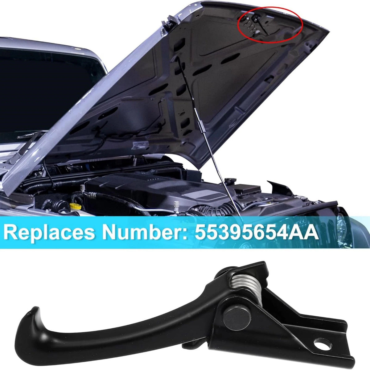 For Jeep Wrangler JK 2007-2017 3.6L Hood Safety Catch Latch Hook 55395654AA