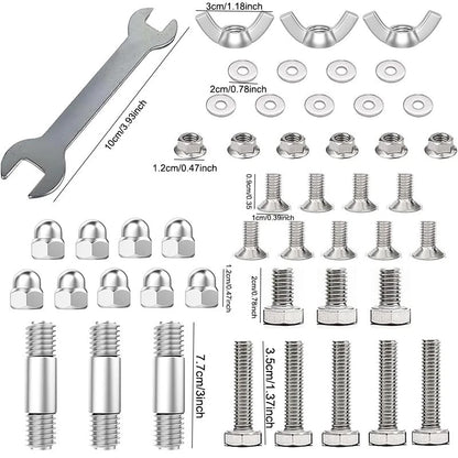 Outdoor Heaters for Patio Heater Replacement Bolt & Nut Set, Silver