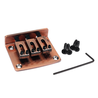 Adjustable 3 String Chrome Electric Cigar Box Guitar Bridge Tailpiece Wrench Kit