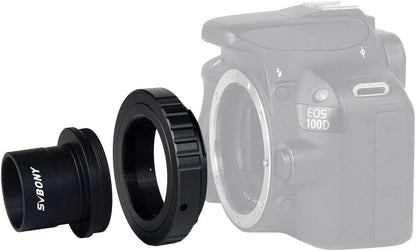 SVBONY T2 T Ring Adapter and T Adapter, 1.25 inches Metal Telescope Black