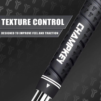CHAMPKEY WRAP-Y Rubber Golf Grips 13 Pack Come with All Repair Kits - Black