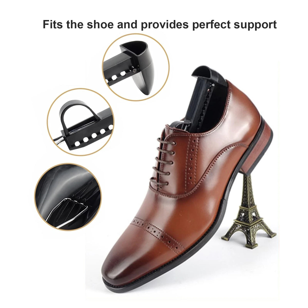 SYINUOYIS 7 Pairs Plastic Shoe Stretchers for Men shoes' size 5.5-11, Black