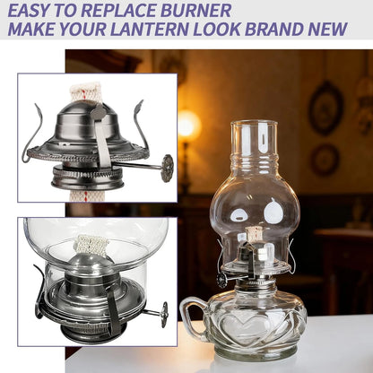 Oil Lamp Burner #2 with Black Coating – Antique Kerosene Bronze Plated