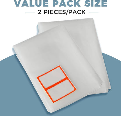2-Pack Patio Loveseat Bench Cover - Reusable & Heavy-Duty Clear Plastic...