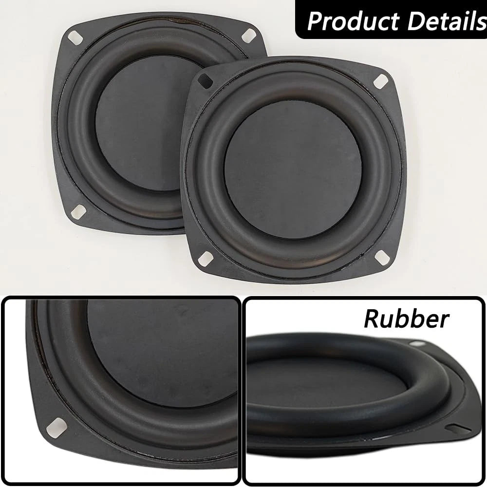 LHMYTREE 2 PCS 4-Inch Woofer Vibrating Membrane,Bass Loudspeaker Passive...
