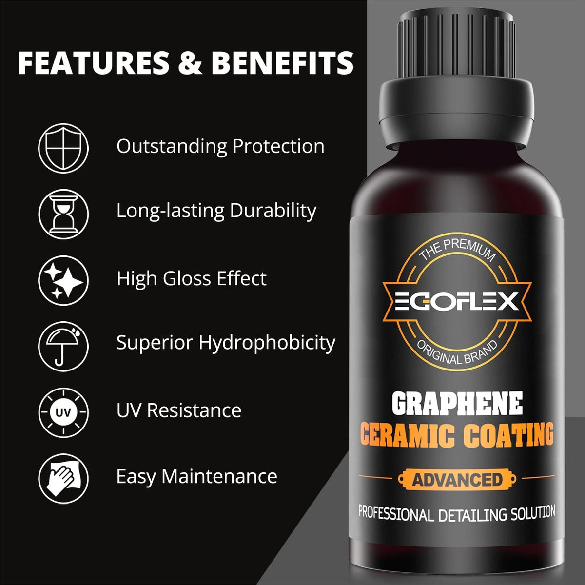 Graphene Ceramic Coating for Cars - 20H Professional Grade Top Transparent