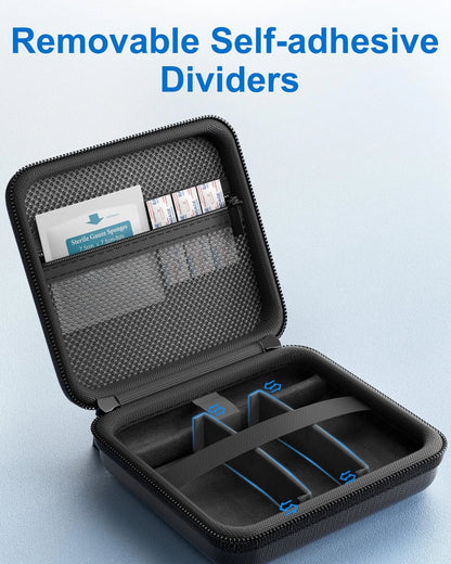 ProCase Diabetes Travel Case, Portable Diabetic Blood Sugar Test Kit Black