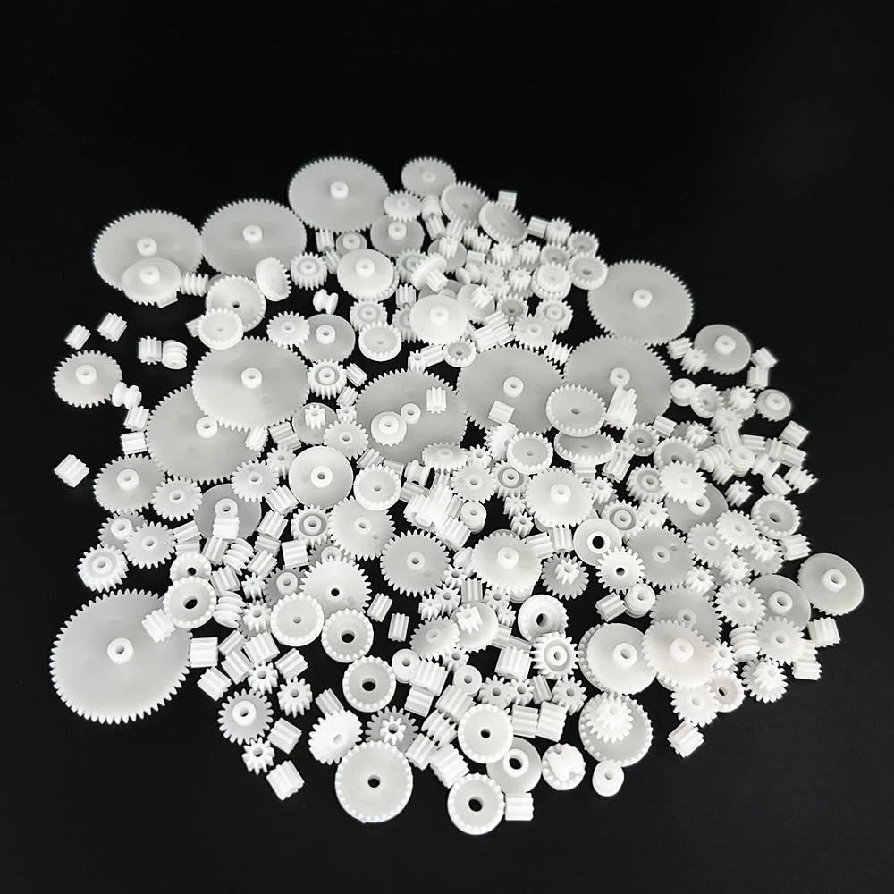 200PCS Module 0.5 Plastic Gear Single Spindle Small Motor White