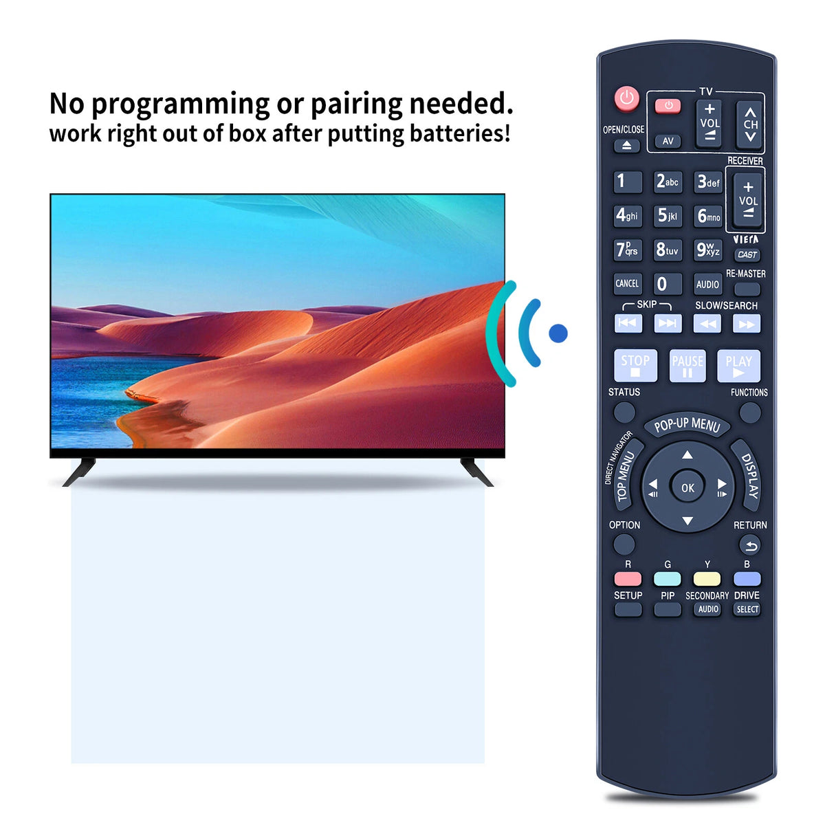 N2QAYB000380 Remote Control For PANASONIC DISC PLAYER DMP-BD60 DMP-BD80