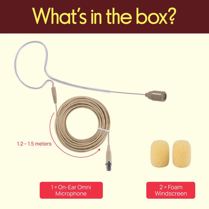 PYLE-PRO On-Ear Audio Condenser Microphone - Portable Small, Beige
