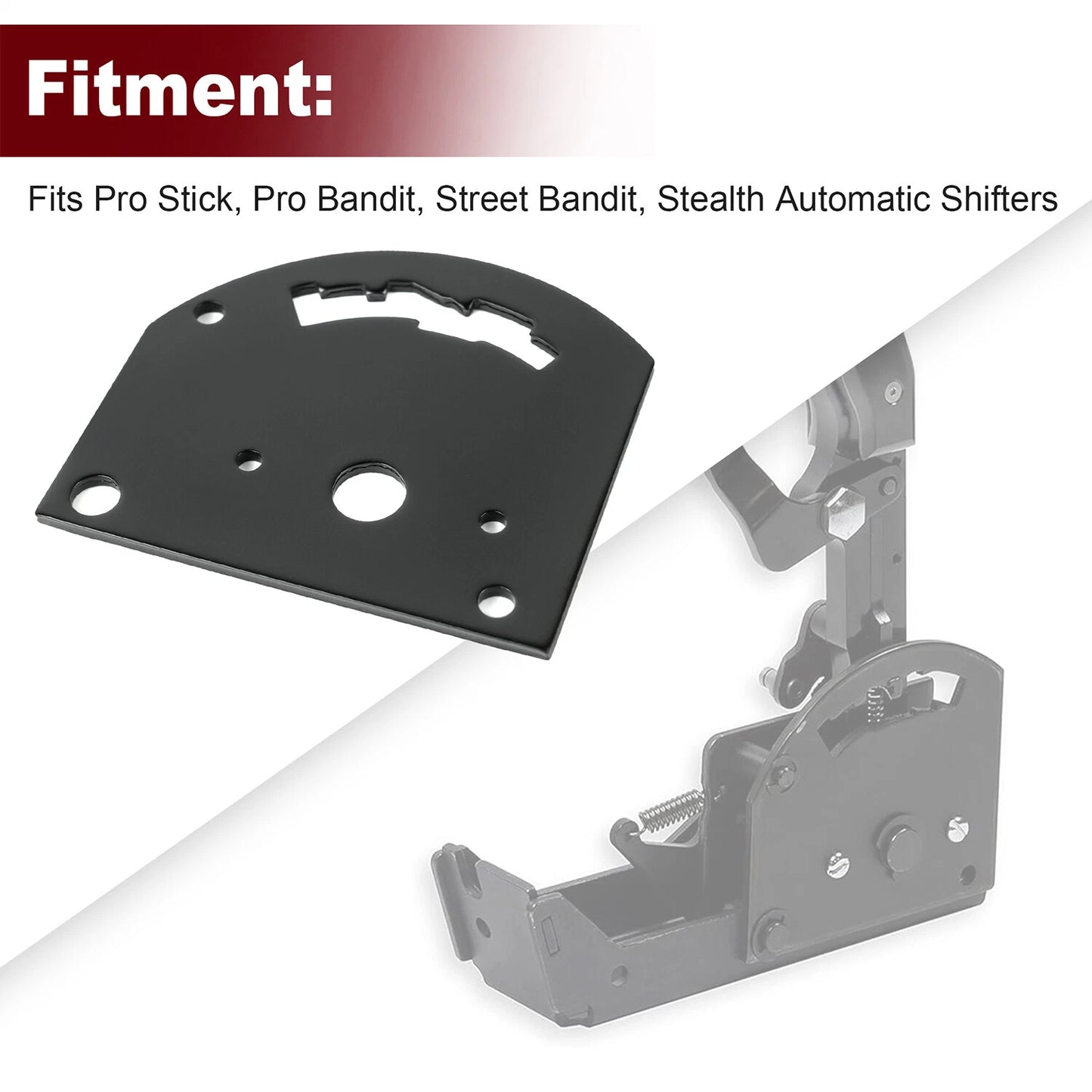 3-Speed Reverse Pattern Gate Plate For Pro Bandit Pro Stick Automatic Shifter