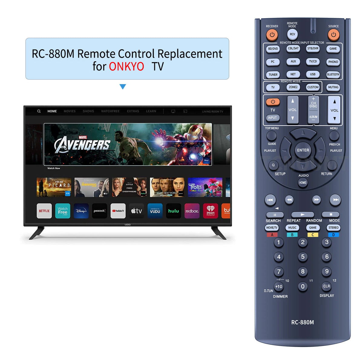 RC-880M For Onkyo AV Receiver Remote Control HT-R693 HT-RC660 HT-S7700 TX-NR636