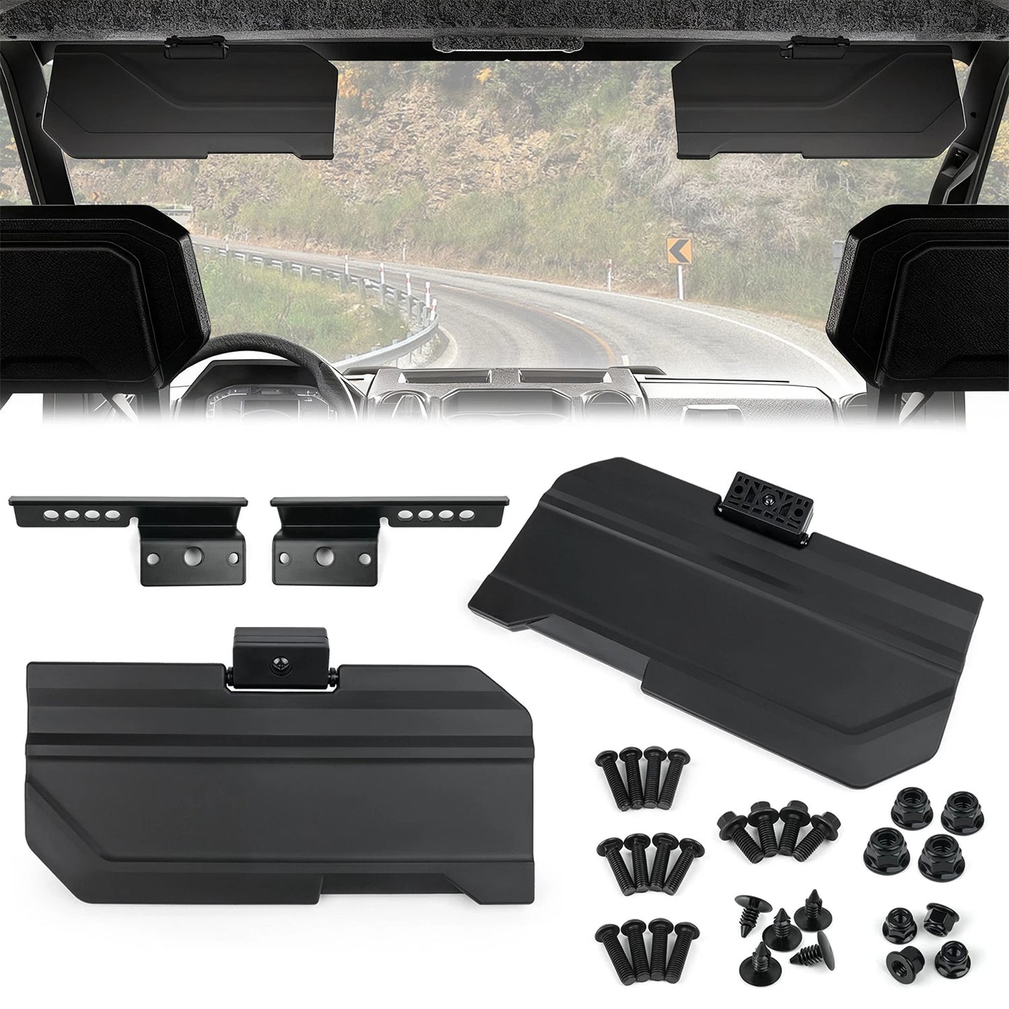 Set of Sun Visors for 2018-2025 Ranger XP 1000 ,2022-2024 RANGER SP 570 -2890288