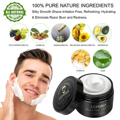 Mens Shaving Kit, The Ultimate Secret Santa Gift 1 Ounce (Pack of 4), Black