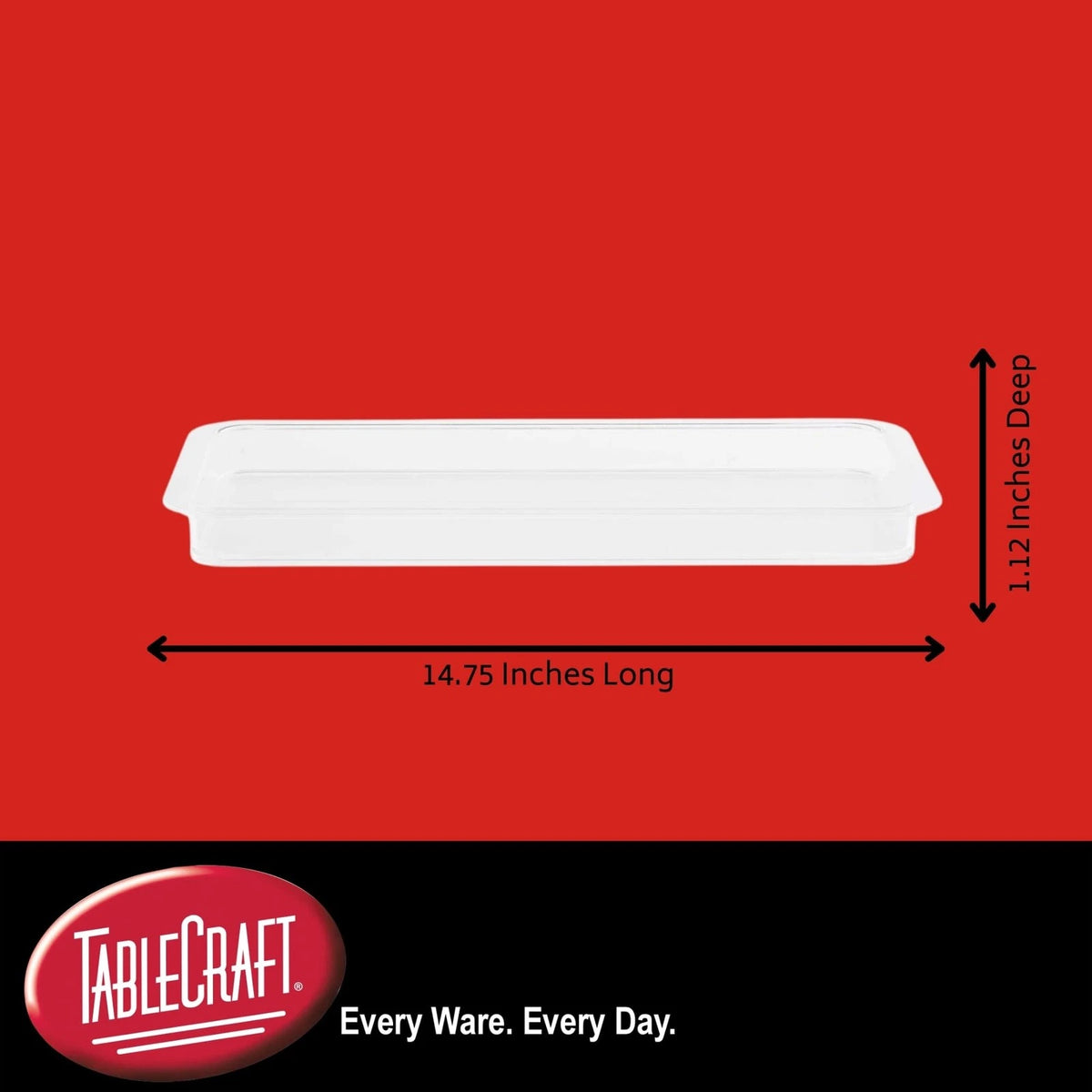 TableCraft 11886 Clear Rectangular Cake 14.7 by 7.25,