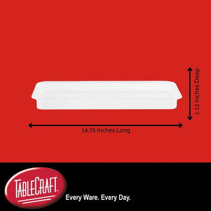 TableCraft 11886 Clear Rectangular Cake 14.7 by 7.25,