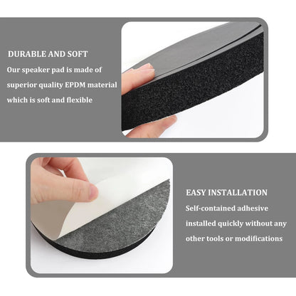 4PCS Speaker Foam Enhancer,6.5" Rings 7.67x7.67x0.95 inch,