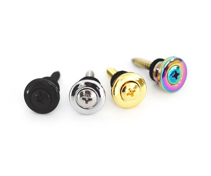 Guyker Strap Locks Buttons, (1 Pair) Zinc Alloy Security Straplock Quick Gold