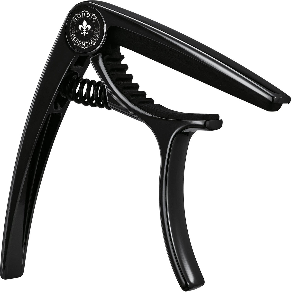 Guitar Capo Deluxe for Acoustic Guitars, Ukulele, Banjo, Sleek Metallic Black