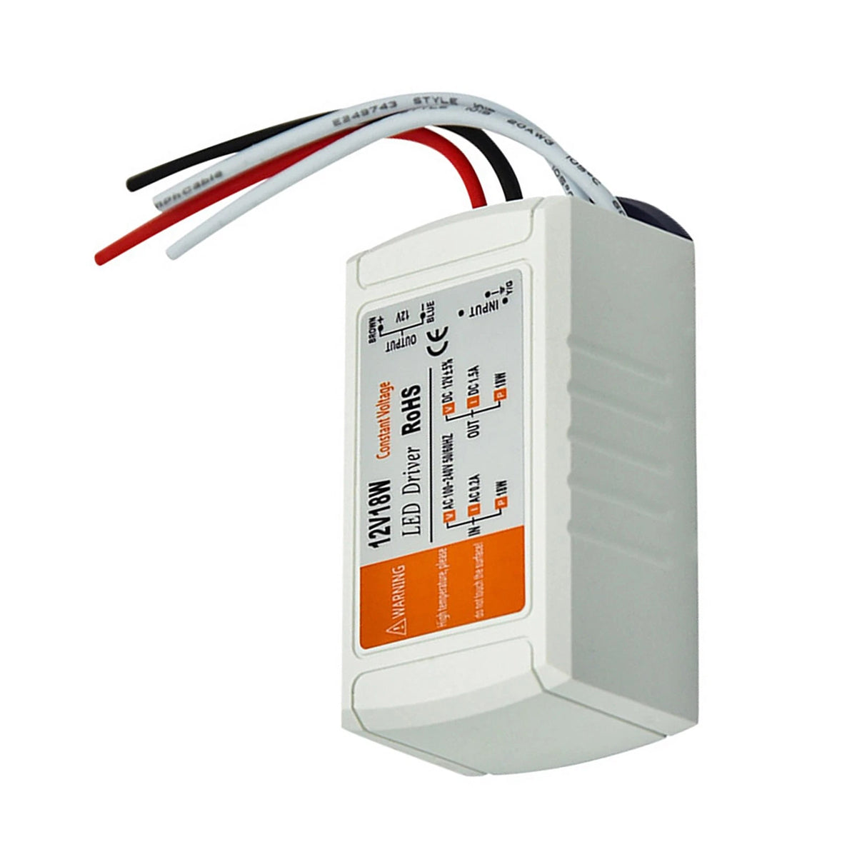 LED Driver AC 120V/240V to DC 12V Transformer Power Adapter Home Converter 18W