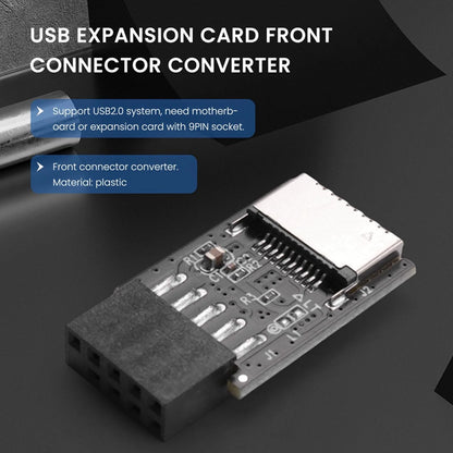 Motherboard USB2.0 to TYPE-C A-KEY Connector Converter Adapter Extender Card F