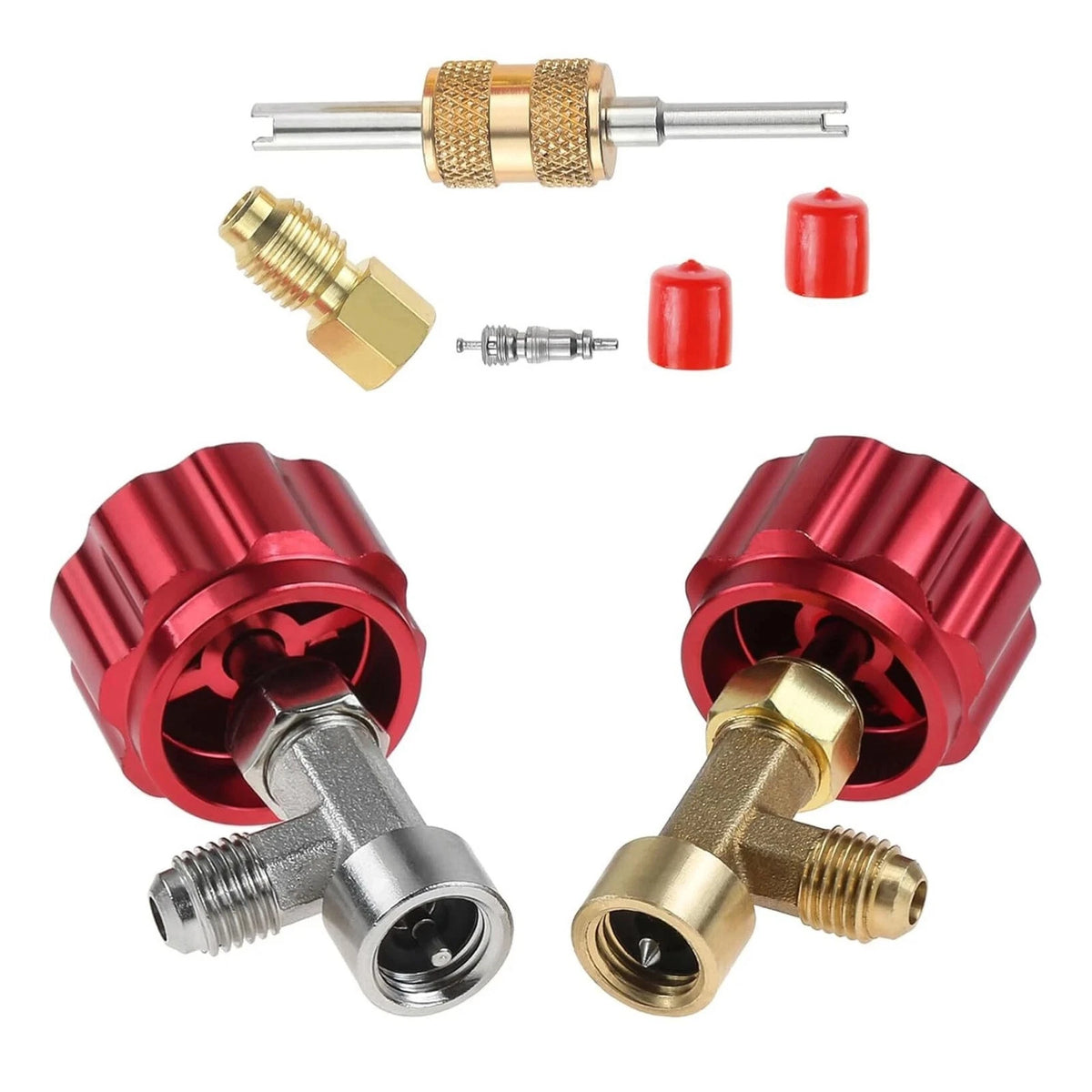 R134A Can Tap Valve Self-Sealing & Puncture Style With Adapter A/C Accessories