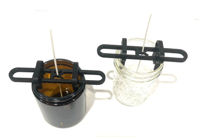 Adjustable Candle Wick Centering Stabilizer Tool Device for 4 Count, Black