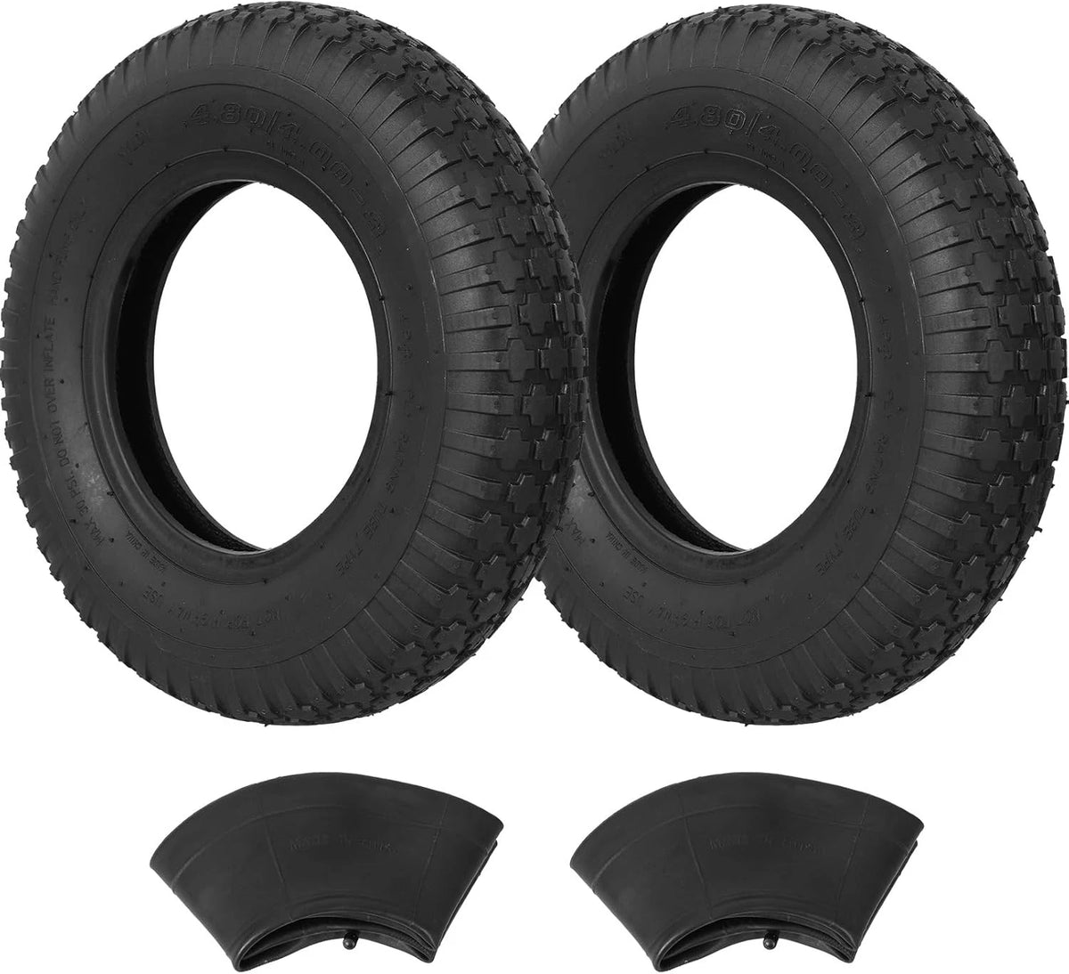 4.80/4.00-8 Tire and Inner Tube, Tube 2 Pack