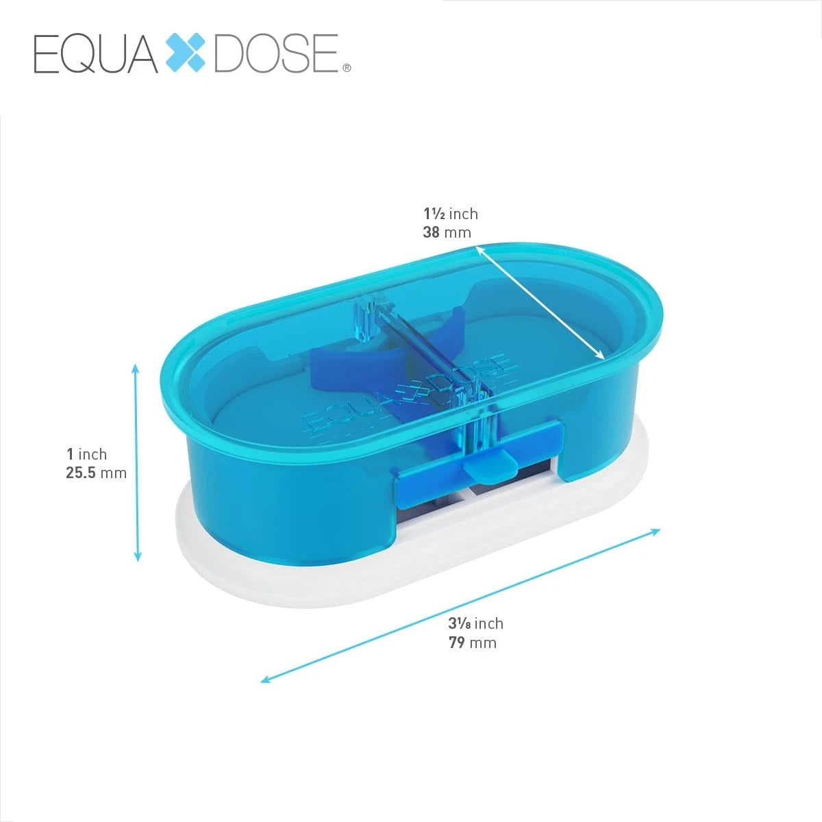 EQUADOSE Pill Cutter, Professional Medical 1 Count (Pack of 1), Blue