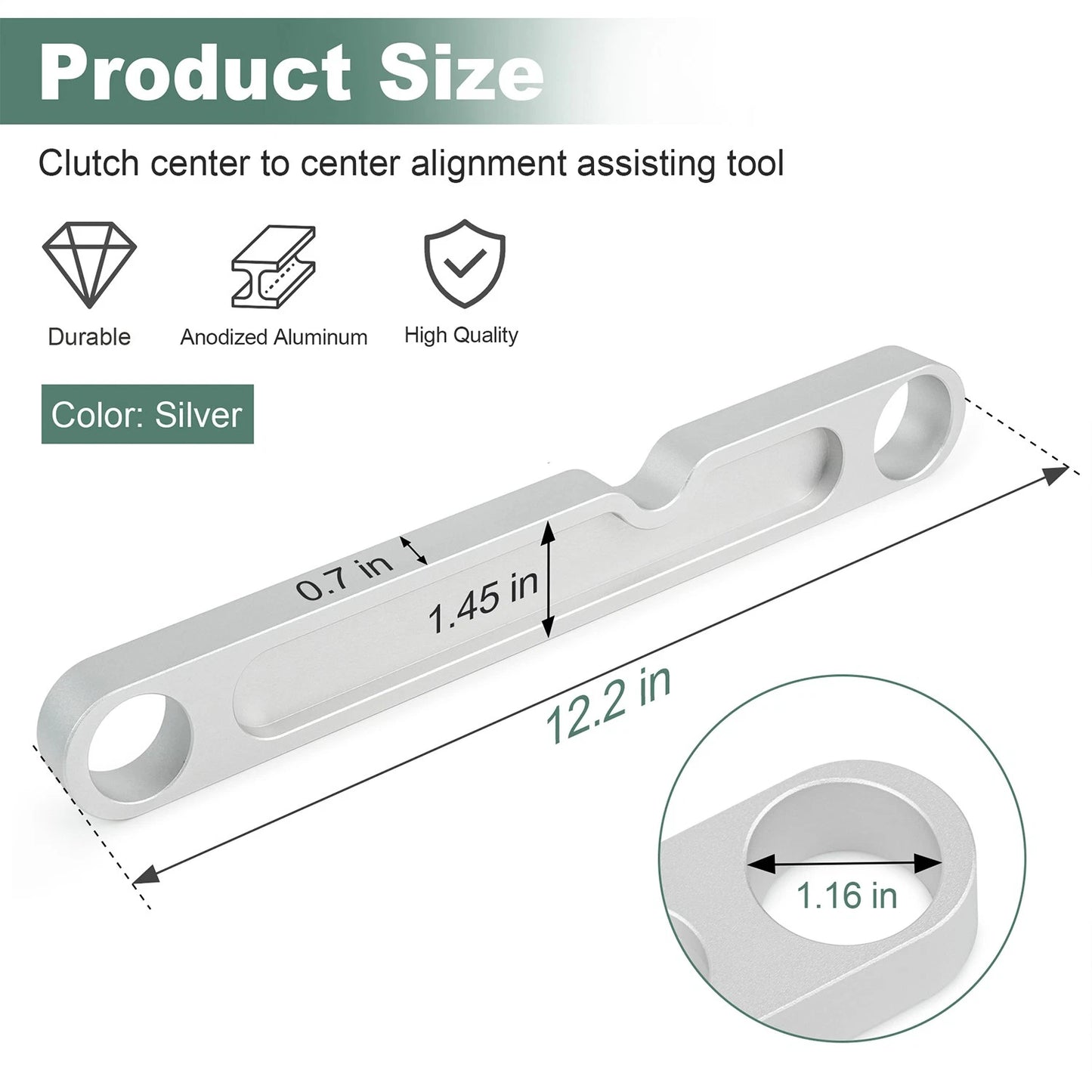 Silver Crankshaft CVT Clutch Shaft Alignment Assisting Tool For Polaris RZR Pro
